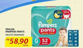 Assaí Atacadista Fralda pampers pants pacote-tamanhos oferta