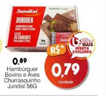 Hambúrguer bovino e aves churrasquinho jundiaí