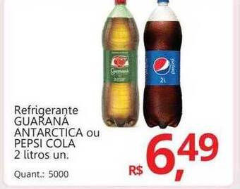 Supermercados Koch Refrigerante guaraná antarctica ou pepsi cola oferta
