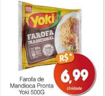 Supermercado Bem Barato Farofa de mandioca pronta yoki oferta