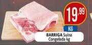 Dovale Barriga suina congelada kg oferta