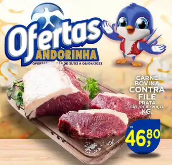 Andorinha Hipermercado Carne bovina contra filé prata oferta