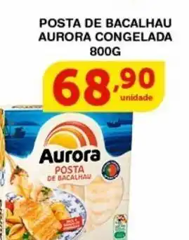 Roldão Posta de bacalhau aurora congelada 800g oferta