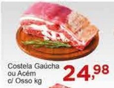 Rossi Supermercado Costela Gaúcha ou Acém c/ osso 1kg oferta