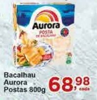 Rossi Supermercado Bacalhau Aurora Postas 800g oferta