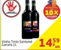 Tenda Atacado Vinho tinto santomé garrafa 1l oferta
