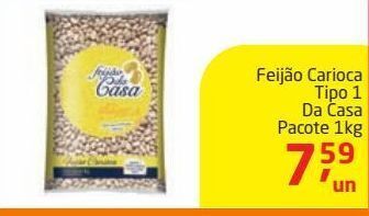 Tenda Atacado Feijão carioca tipo 1 da casa pacote 1kg oferta