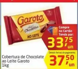Tenda Atacado Cobertura de chocolate ao leite garoto 1kg oferta