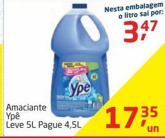 Tenda Atacado Amaciante ypê leve 5l pague 4,5l oferta