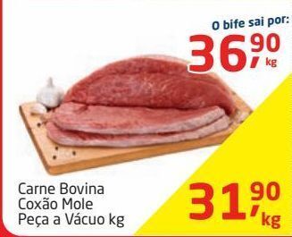 Tenda Atacado Carne bovina coxão mole peça a vácuo kg oferta