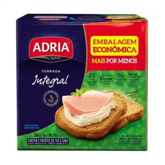 Supermercados São Vicente Torrada integral embalagem econômica adria 284g oferta
