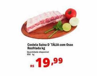 Costela suina d'talia com osso resfriada kg