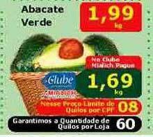 Mialich Supermercados Abacate verde oferta