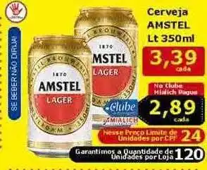 Mialich Supermercados Cerveja amstel oferta