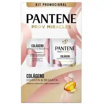Kit shampoo 300ml + condicionador 150ml colágeno hidrata & resgata pantene
