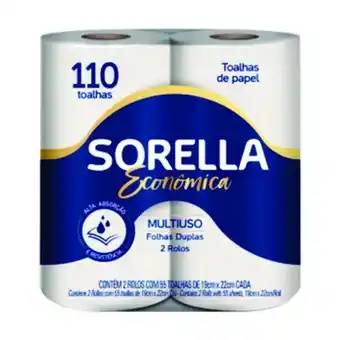 Serrano Supermercado Toalha de papel sorella 22 x 19cm 2un oferta