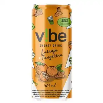 Bebida energética de laranja e tangerina vibe 473ml