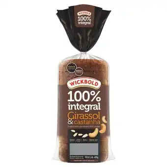 D'avó Supermercado Pão integral girassol e castanha wickbold pacote 400g oferta