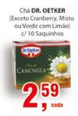 Supermercados Mundial Cha Dr.Oetker oferta