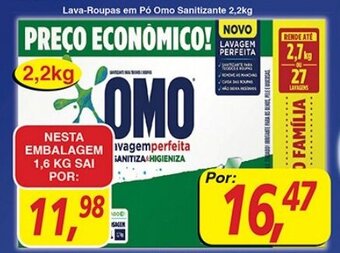 Supermercados Guanabara Lava roupas em po Omo Sanitizante 1.6kg oferta