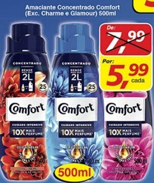 Supermercados Guanabara Amaciante Concentrado Comfort 500ml oferta