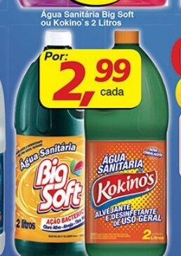 Supermercados Guanabara Agua Sanitaria Big Soft ou Kokino's 2L oferta