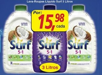 Supermercados Guanabara Lava Roupas Liquido Surf 3L oferta