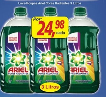 Supermercados Guanabara Lava Roupas Ariel Cores Radiantes 3L oferta