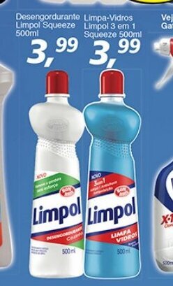 Supermercados Guanabara Limpa vidros Limpol 3 em 1 Squeeze 500ml oferta