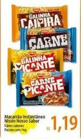 Atacadão Macarrão Instantâneo Nissin Nosso Sabor 74g oferta