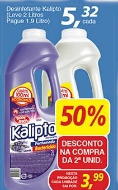 Desinfetante Kalipto leve 2L pague 1.9L