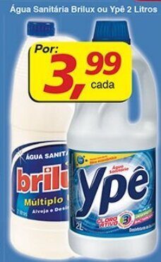 Supermercados Guanabara Agua Sanitaria Brilux ou Ype 2L oferta