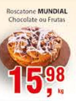 Supermercados Mundial Roscatone Mundial Chocolate ou Frutas oferta