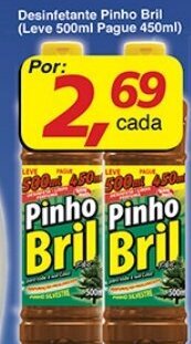 Supermercados Guanabara Desinfetante Pinho Bril Leve 500ml Pague 450ml oferta