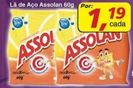 Supermercados Guanabara La de Aco Assolan 60g oferta