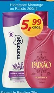 Supermercados Guanabara Hidratante Monange ou Paixao 200ml oferta