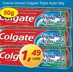 Supermercados Guanabara Creme Dental Colgate Tripla Acao 50g oferta