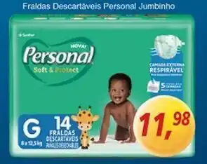 Supermercados Guanabara Fraldas Descartavel Personal Jumbinho oferta