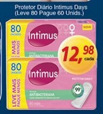 Supermercados Guanabara Protetor Diario Intimus Days oferta