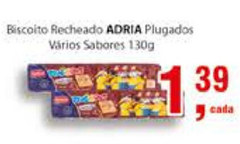 Supermercados Mundial Biscoito Recheado Adria 130g oferta