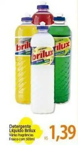 Atacadão Detergente Líquido Brilux 500ml oferta
