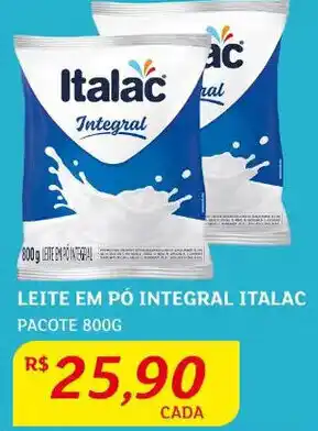 Assaí Atacadista Leite em pó Integral Italac 800g oferta