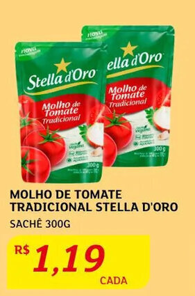 Molho de Tomate Tradicional Stella D'oro Sache 300g