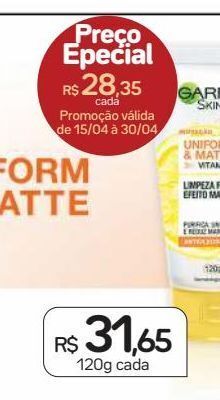 Limpeza facial garnier 120g