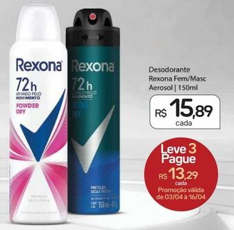 Drogal Desodorante rexona 150ml oferta