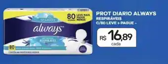 Drogal Protetor diário always c/80 oferta