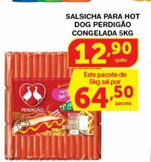 Roldão Salsicha para hot dog perdigão congelada 5kg oferta