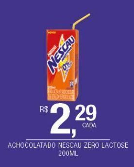 DB Supermercados Achocolatado nescau zero lactose 200ml oferta