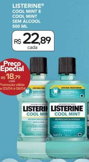 Drogal Enxágue bucal listerine 500ml oferta