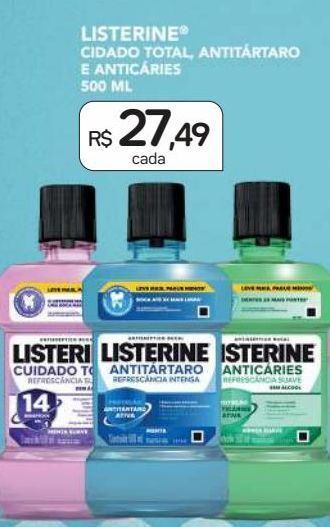 Enxágue bucal listerine 500ml